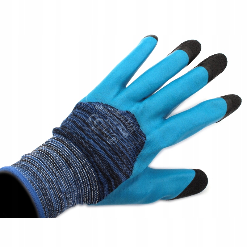 

Rękawice robocze palce czarne latex szorstkow. 7