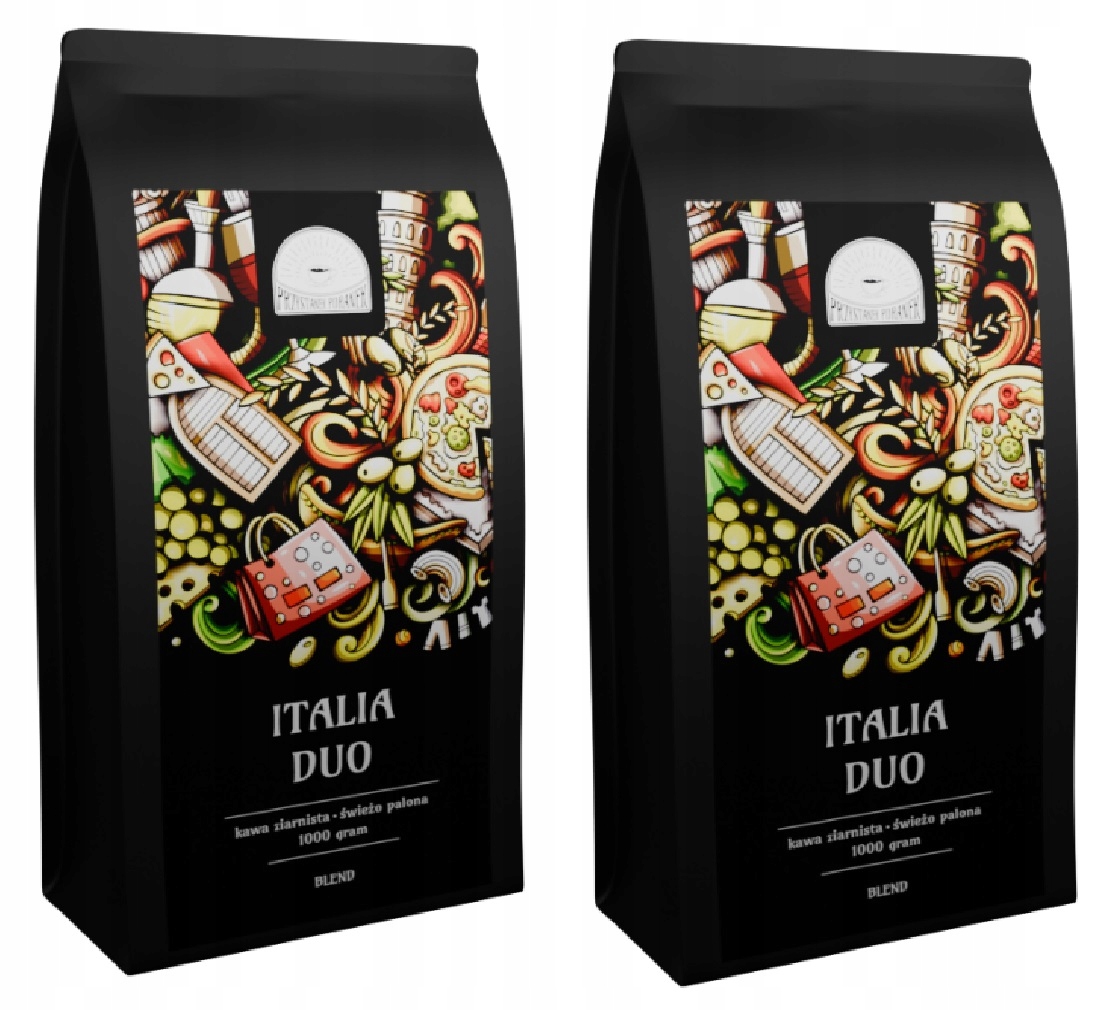 Zestaw 2x1kg Kawa ziarnista Italia Duo Blend +ciastka Lotus!