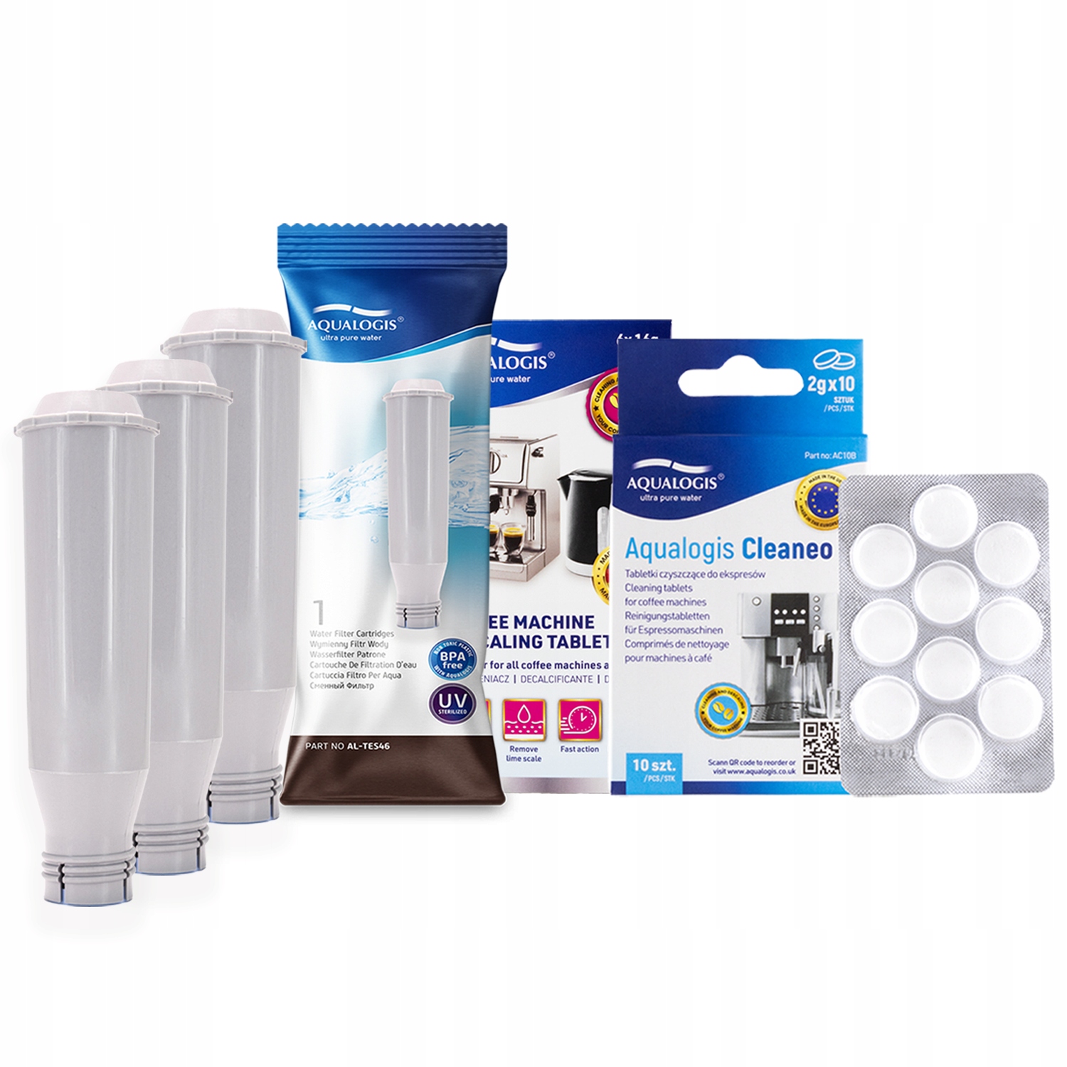 Zestaw AL-TES46 3pk, Decalc 6tab, Cleaneo 10tab