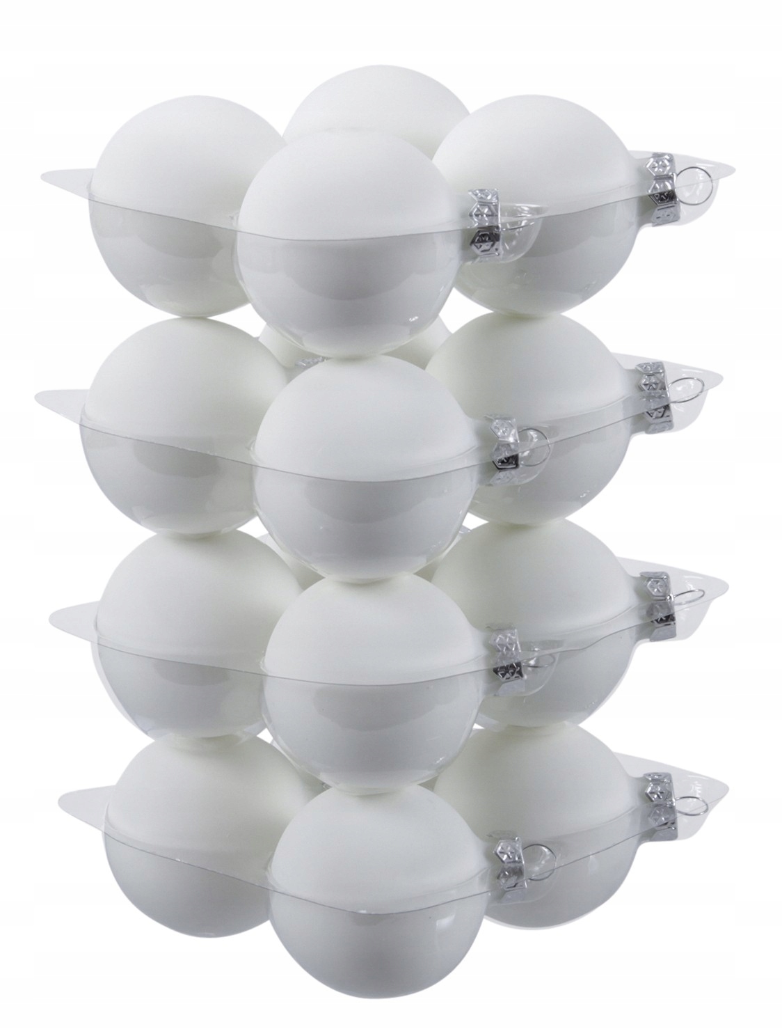 

Szklane Bombki Ze Szkła 6cm 16szt Arctic White