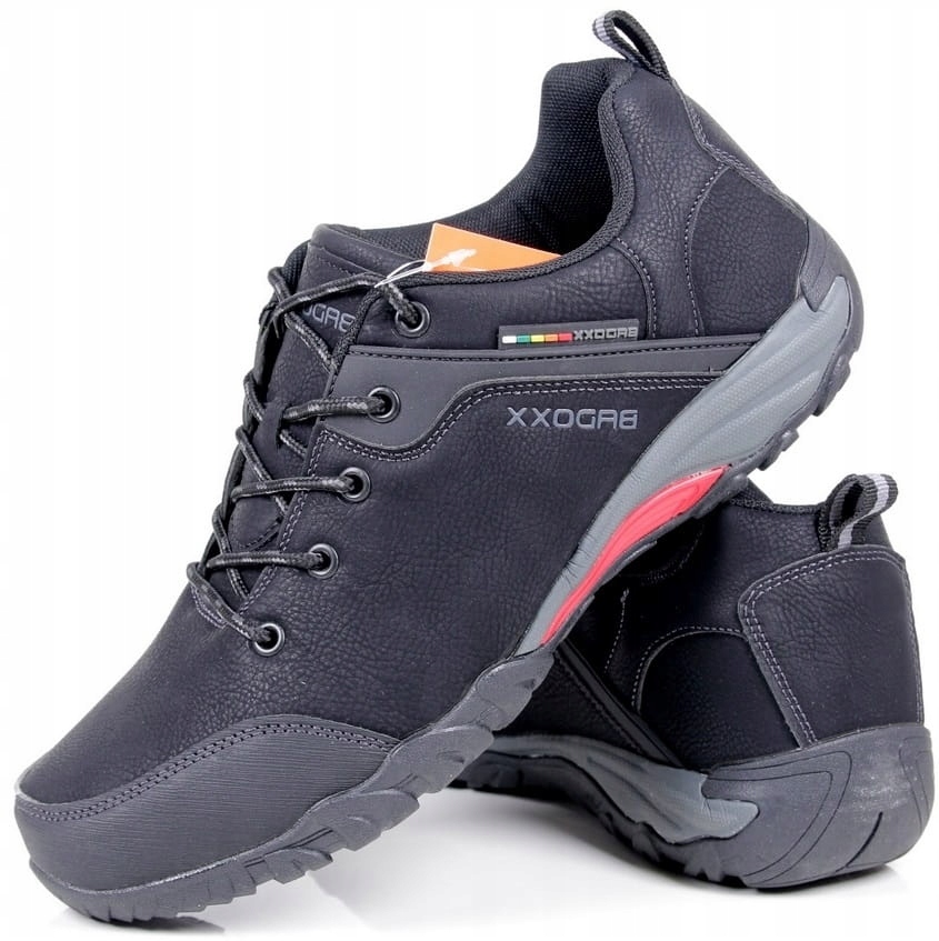 iButy Pánské Trekové Polobotky Sportovní Boty Černo Šedé Pohodlné