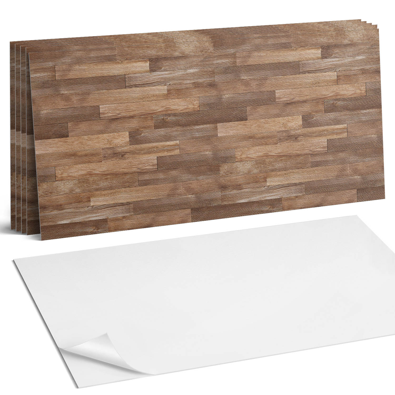 Sada vinylových dlaždíc Jednoduchá montáž Vzor napodobňujúci dosky 6 x 60 x 30 cm