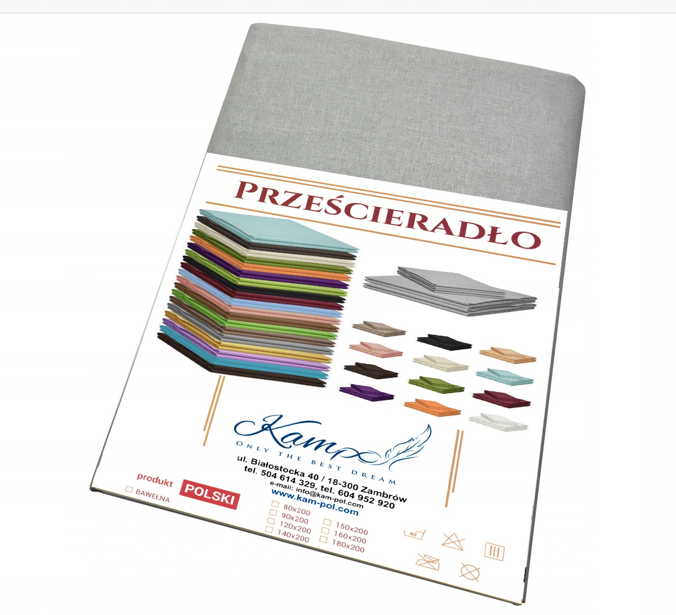 

Grube Bawełniane prześcieradło tradycyjne 80x160