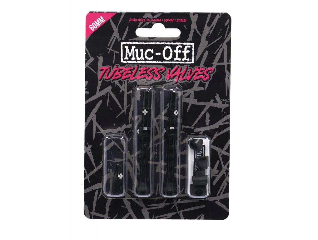 Ventily Muc-Off Tubeless Valve sada V2 60 mm černé