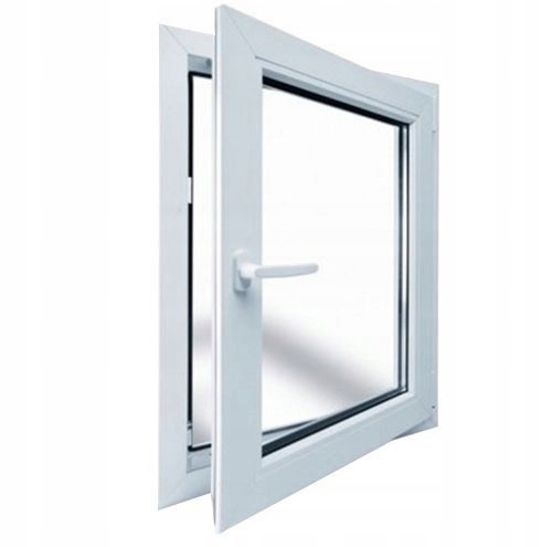 Okno PCV 60x60 2-Szybowe UR- Uchylno Rozwierne Prawe Gospodarcze Białe Nowe