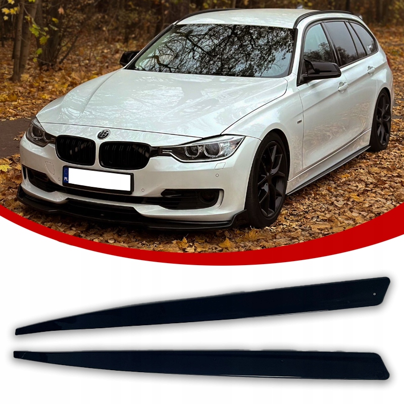 Bmw F30 F31 Krytky Prahů Podpraží Spoilery Běžné Prahy Černý Lesk