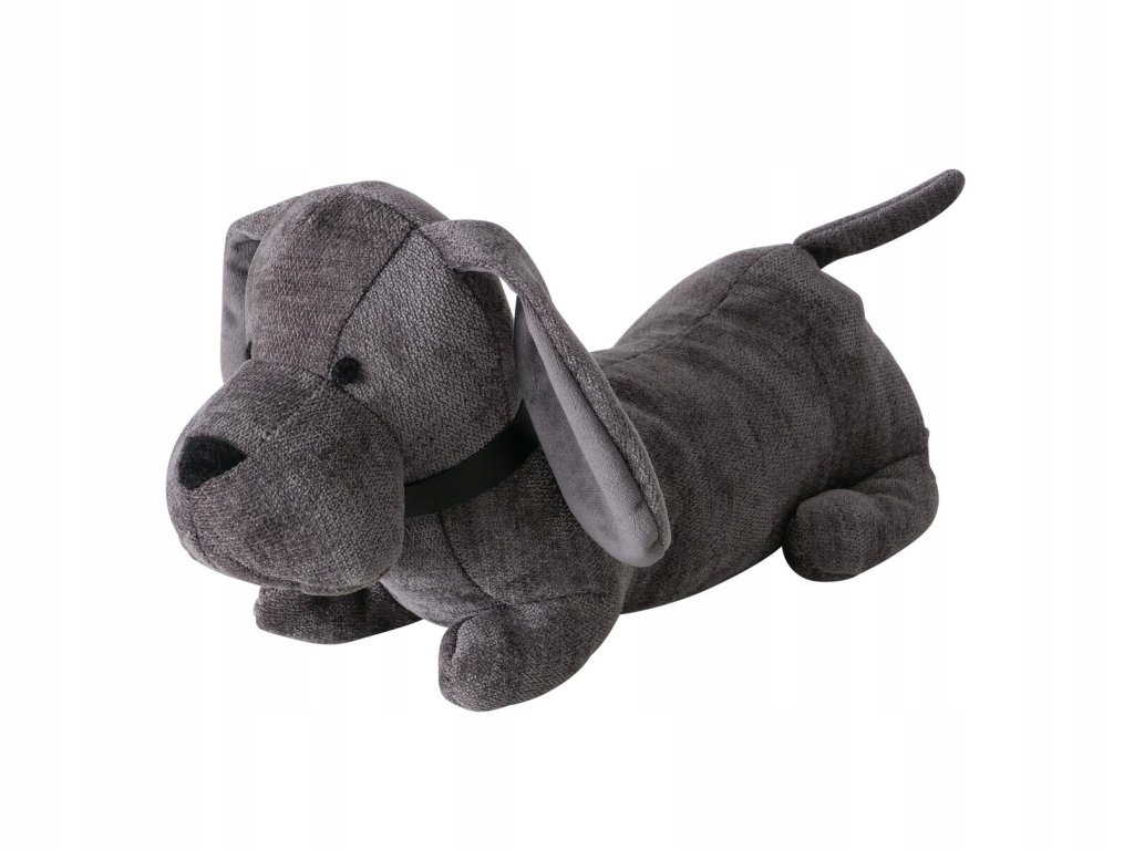 Dveřní zarážka ve tvaru jezevčíka Delio, šedá