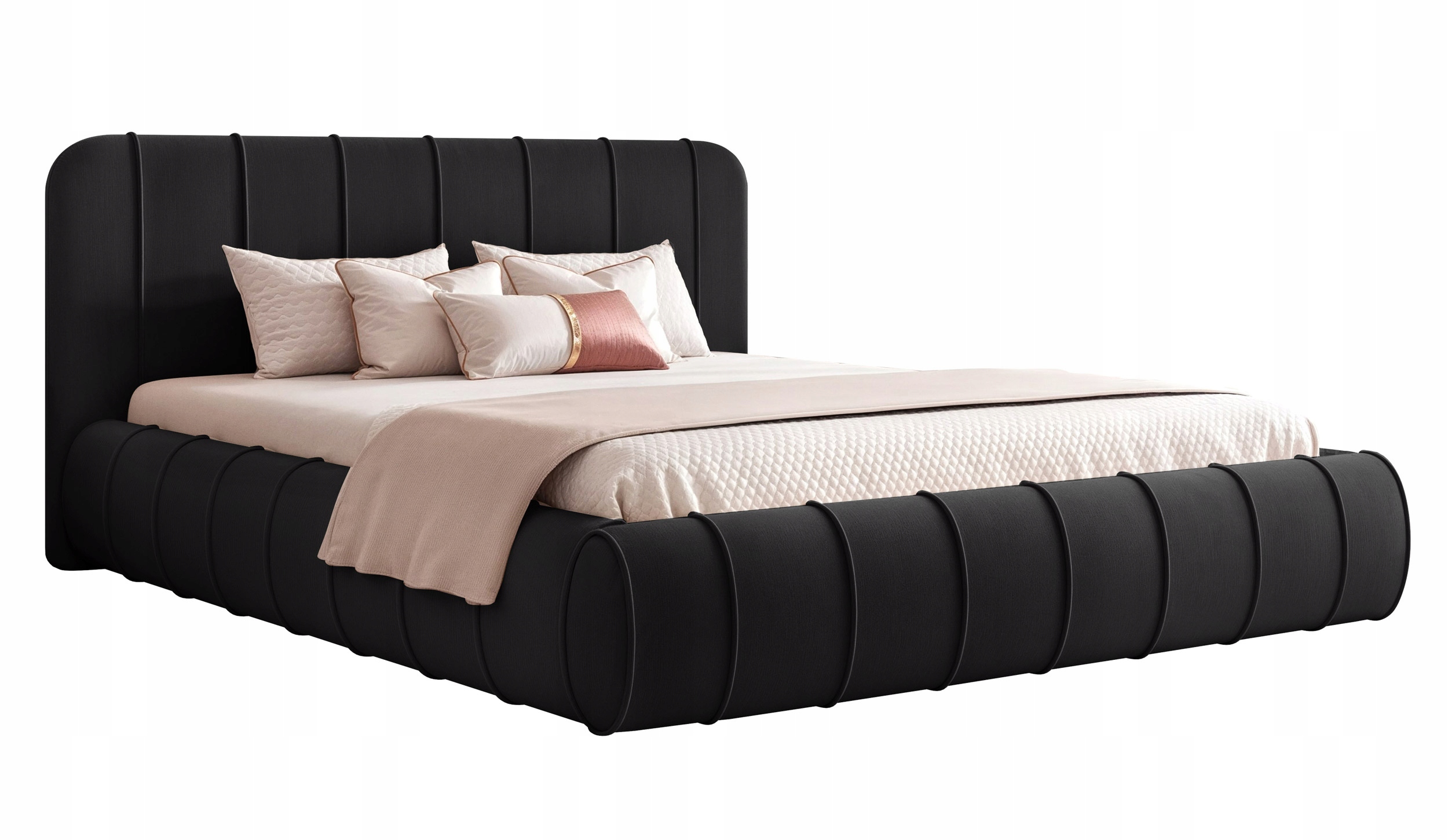 Moderní čalouněná postel 180x200 úložný prostor na povlečení Mona Slim XI