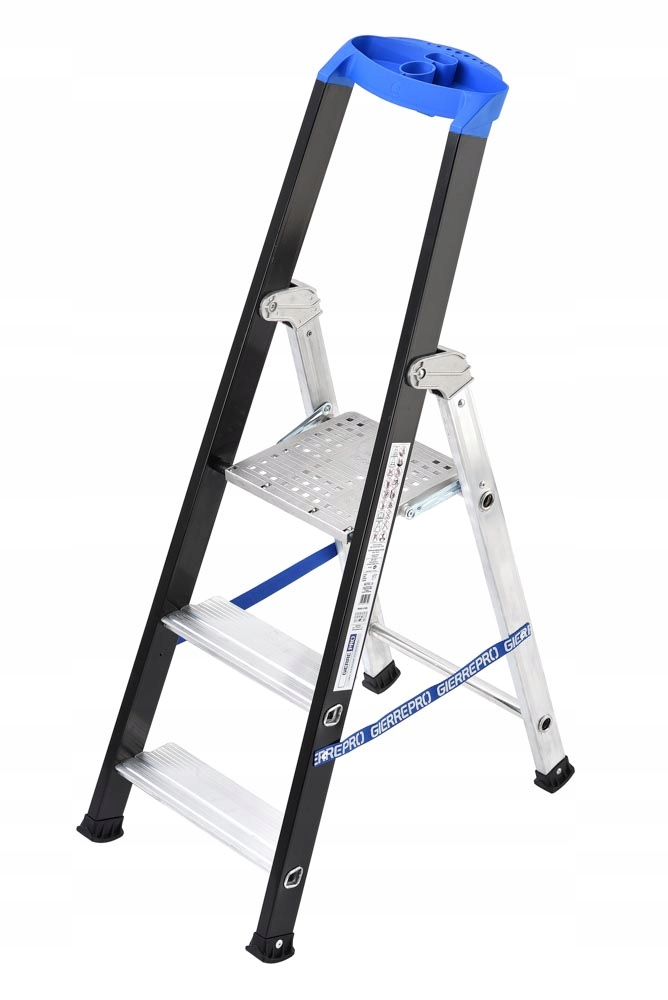 Drabina aluminiowa jednostronna GIERRE 3 stopnie podest 150 kg 2,63 m — 6