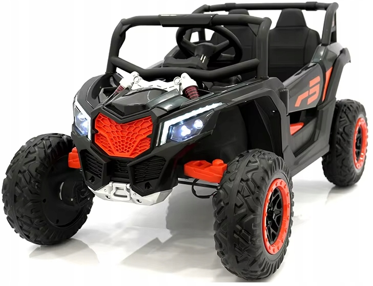 Buggy Jeep 4x4 auto na akumulator 4-silniki Pilot Miękkie Koła Eva Skóra