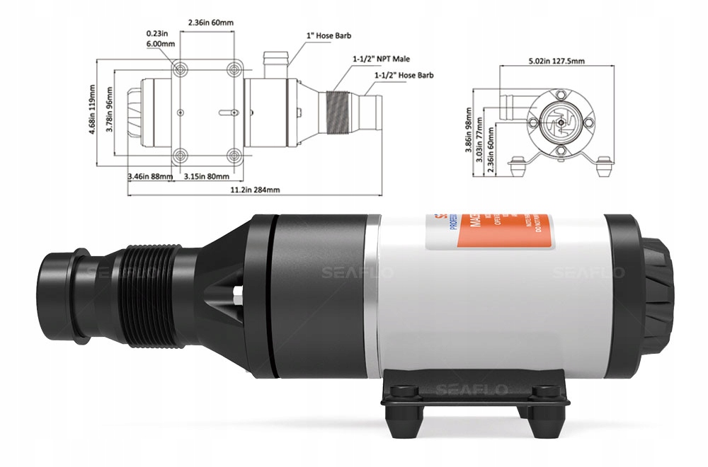 POMPA DO TOALET JACHTOWYCH MACERATOR 45l/min-04108 Kod producenta 04108