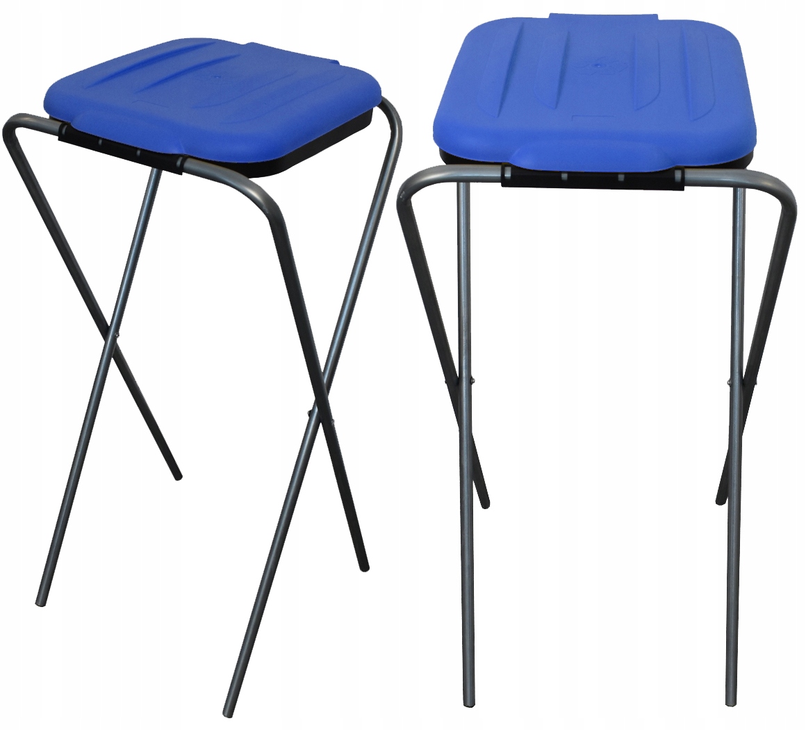 Stojak do segregacji odpadów (1-stanowiskowy) niebieski