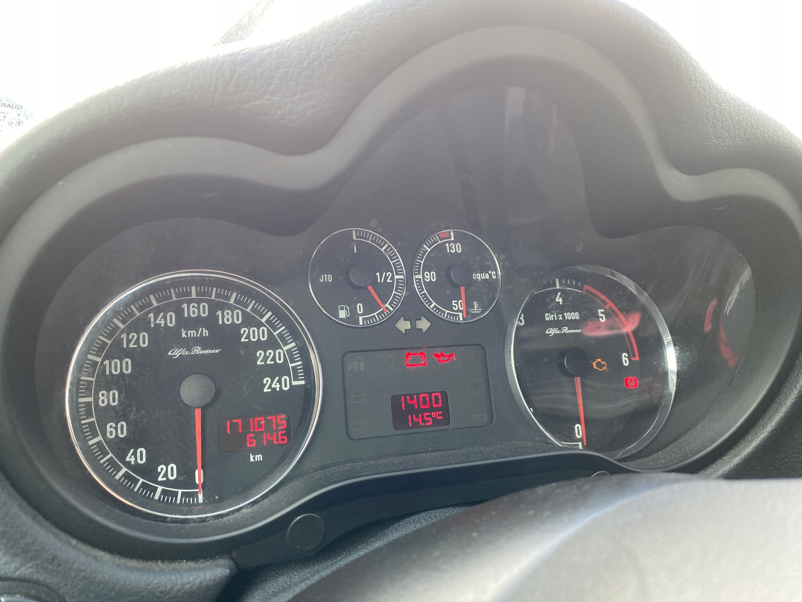 Alfa Romeo 147 FL 00-10 dials dials tachometer 1.9 JTD 171 075 km