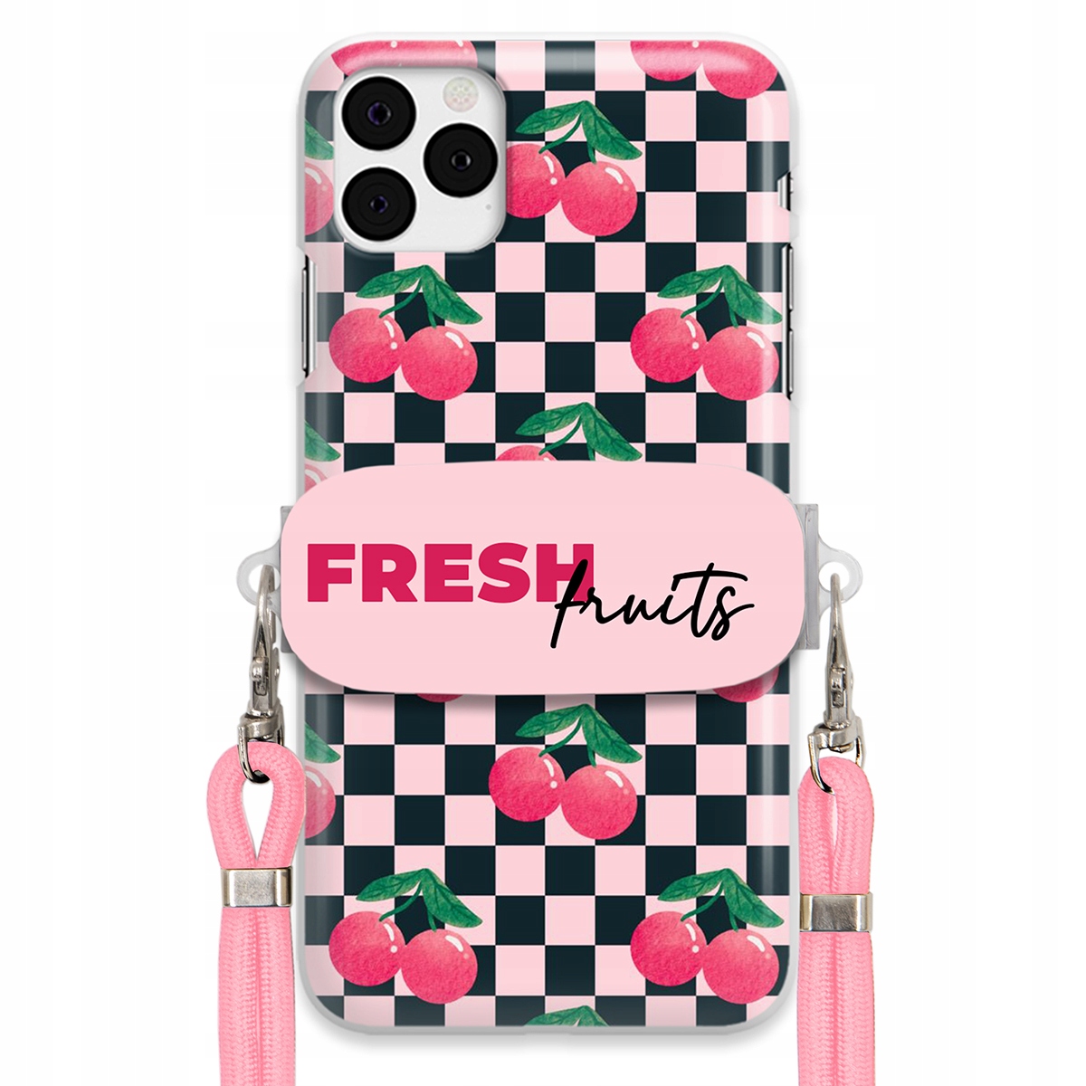 Puzdro pre iPHONE 11 Pro Max Crossbody vodítko držiak šachovnice Fresh Fruits