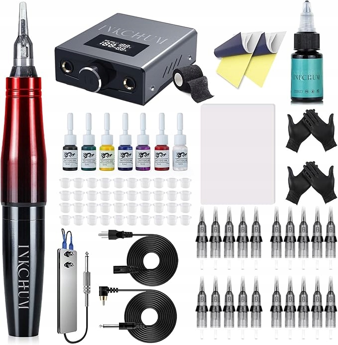 Sada pro mikroblading Inkchum s Rca rotačním strojkem a jehlami
