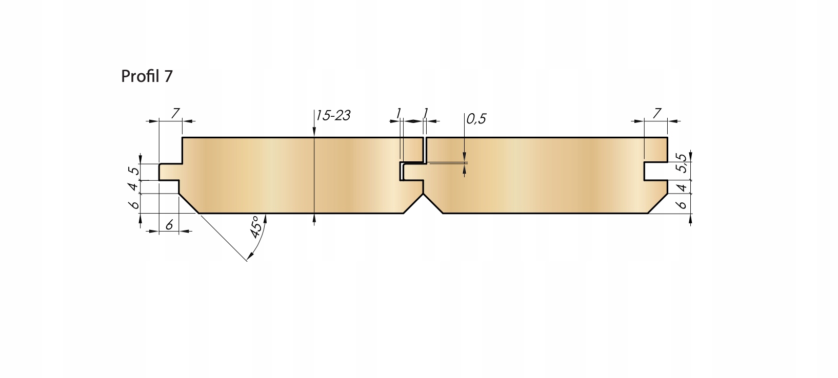 Faba Sada fréz pro obložení Z4 Hss 140x40xH31 mm Profil 7