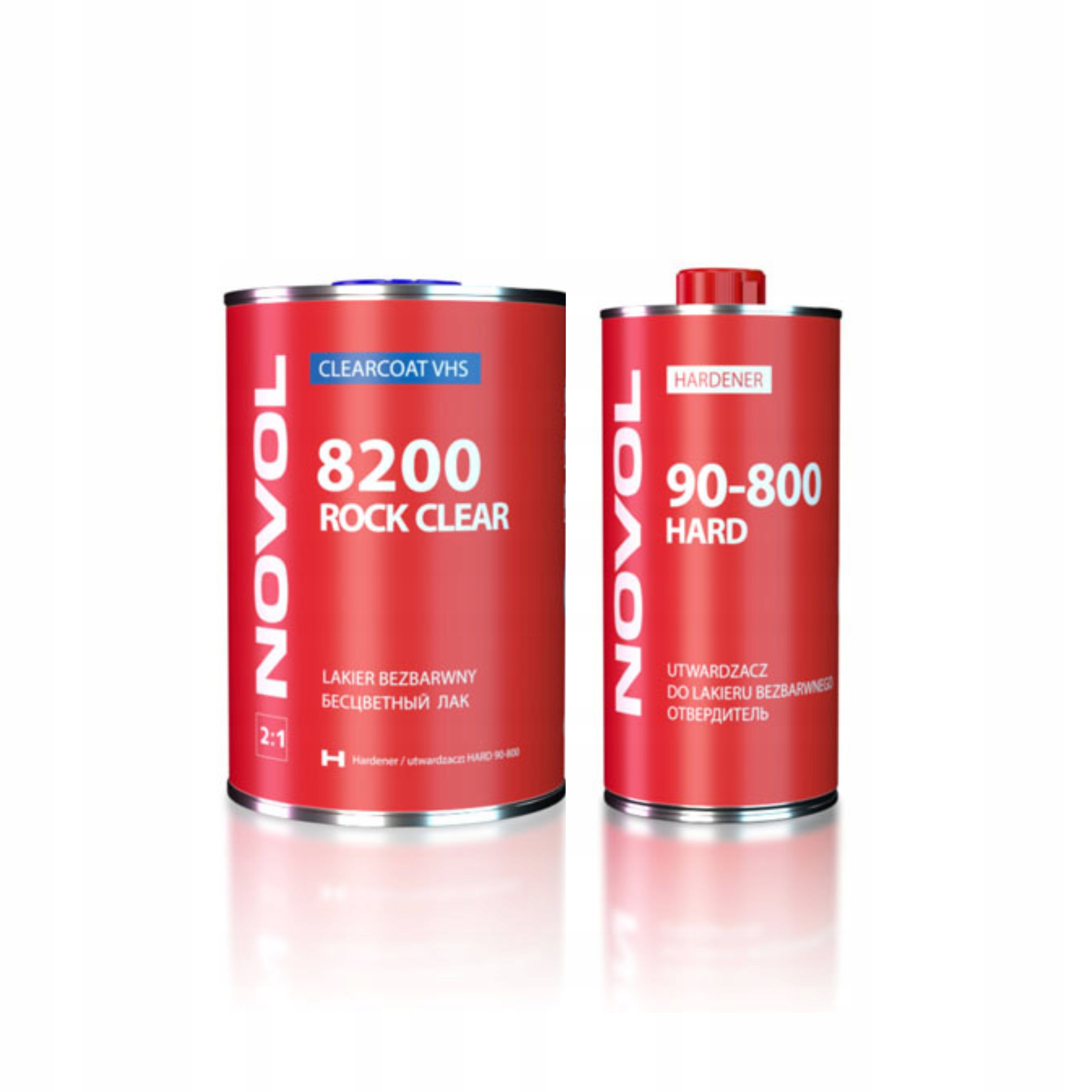 Lakier Bezbarwny Akrylowy Vhs Połysk Novol 8200 Rock Clear 1,5l Zestaw