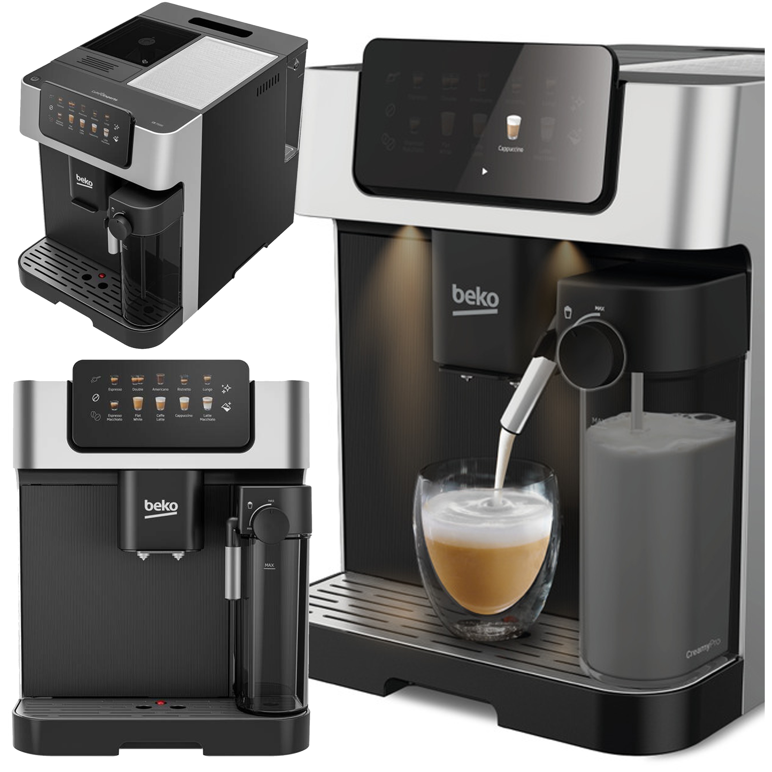 Automatyczny ekspres ciśnieniowy Beko CaffeExperto CEG7304X 1350 W czarny