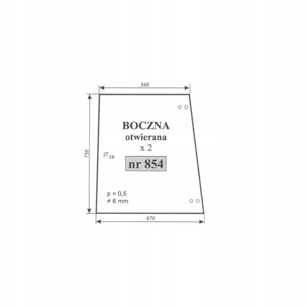 178810110050 - боковое стекло Fendt Farmer LS LSA 178810110010