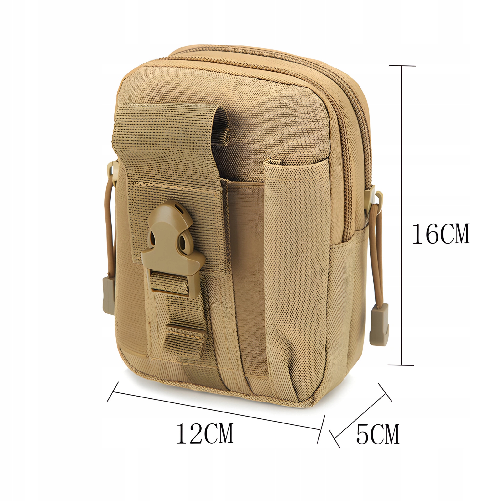 SASZETKA NERKA TAKTYCZNA WOJSKOWA TORBA KIESZEŃ DO PASKA NA PAS MĘSKA MOLLE Głębokość produktu 5 cm