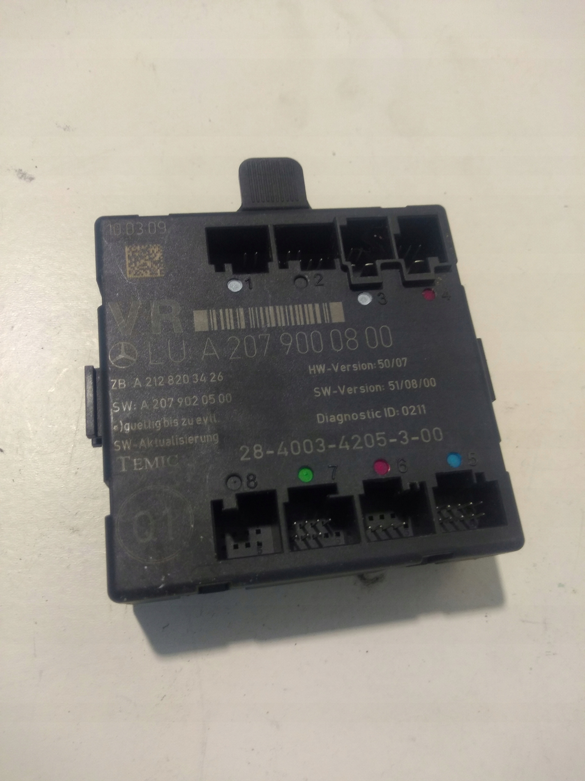 MERCEDES W207 модуль управління дверима a2079000800