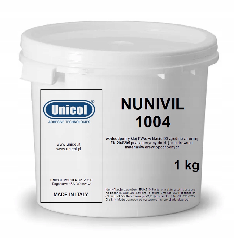 

Klej do Drewna D3 1kg Unicol