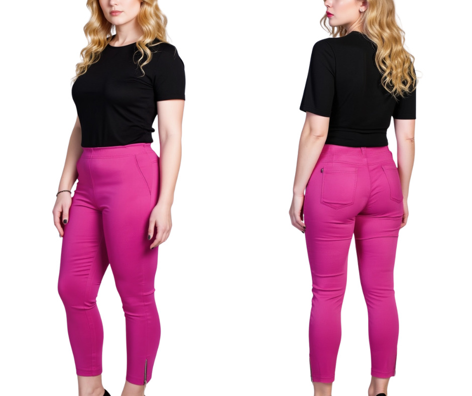 Kalhoty s zipy Cevlar, barva fuchsiová, velikost 50