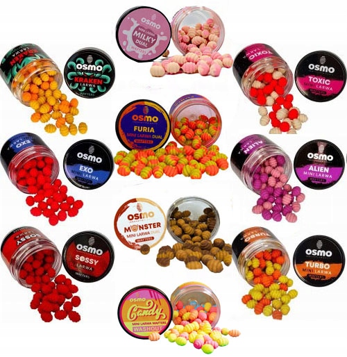 10 szt różnych aromatów Osmo Mini Larwa Wafters 10 x 7mm 50ml WrocłaW