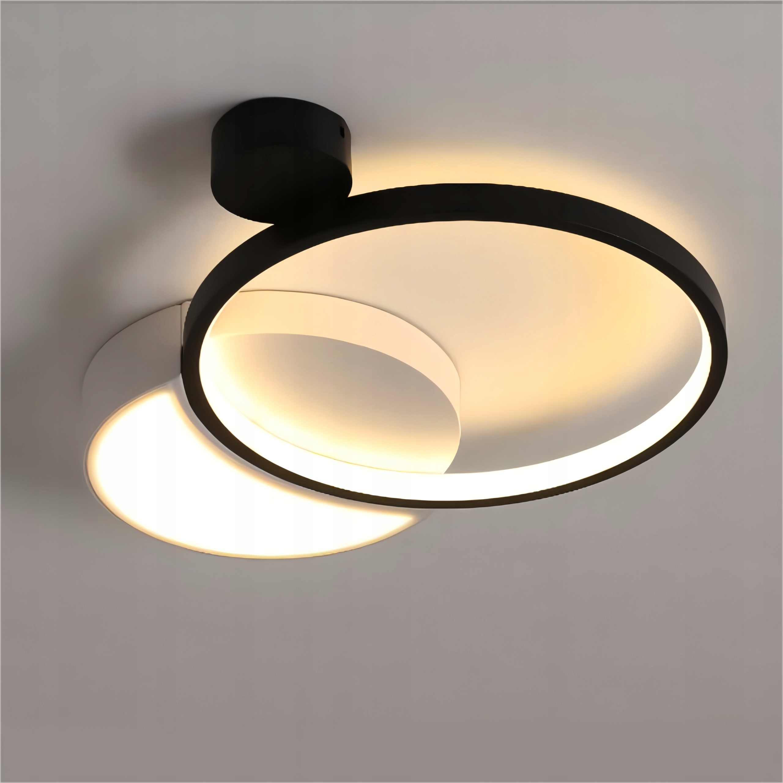 Lampa Sufitowa Led Biały Lampa Wiszaca Czarna Ściemnialna Pilot Do Salonu