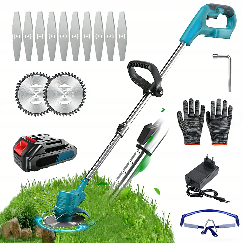 Výkonný Aku Vyžínač Křovinořez 380W 18V Nastavitelná Výška