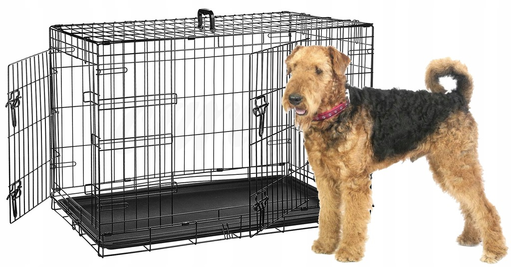 Klatka Metalowa Kennelowa Transporter Dla Psa Kota Zwierząt XL 91x62x70 cm