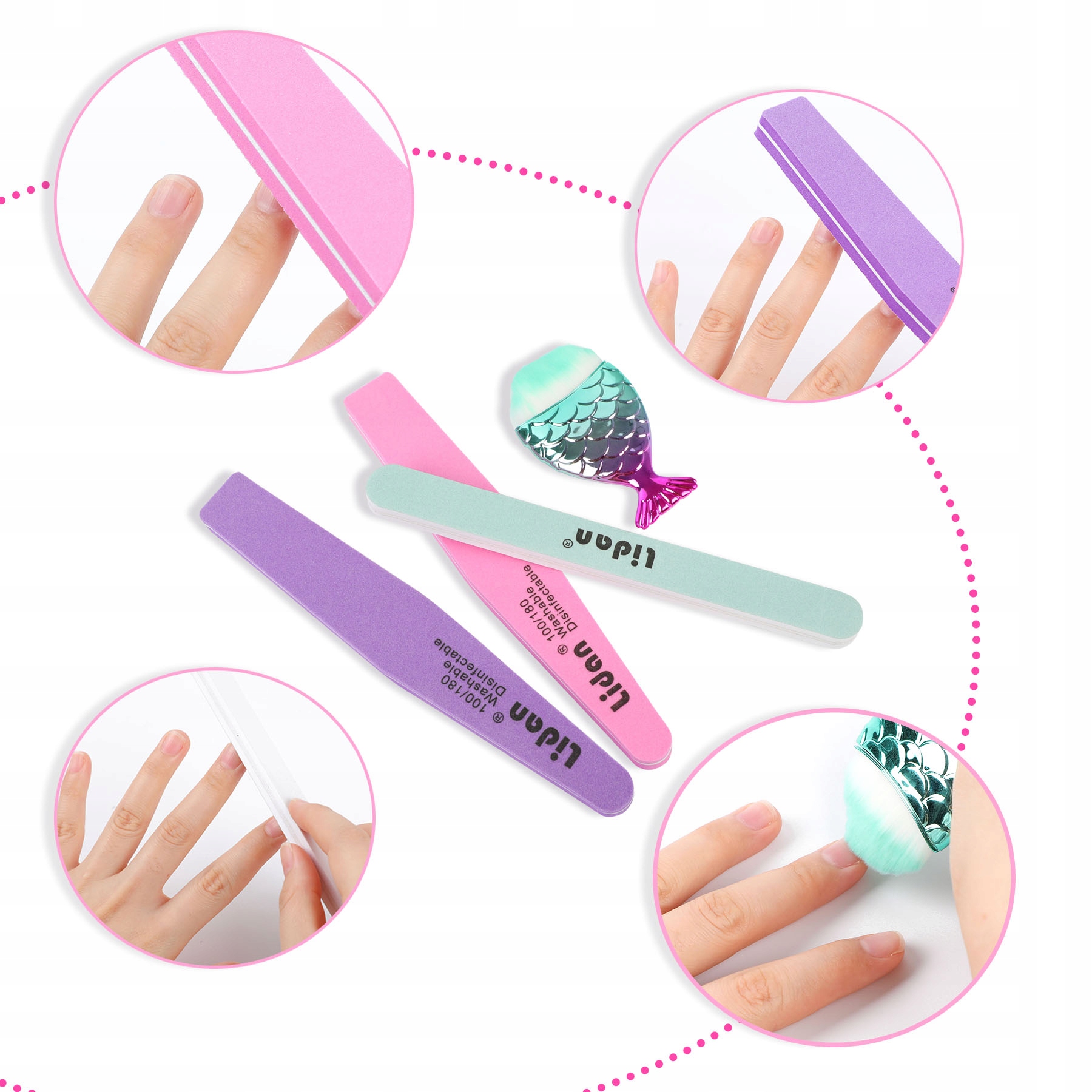 LAMPA DO PAZNOKCI UV LED 180W DO HYBRYD ŻELI LCD Z Rączką I 3 pilnik Model X7