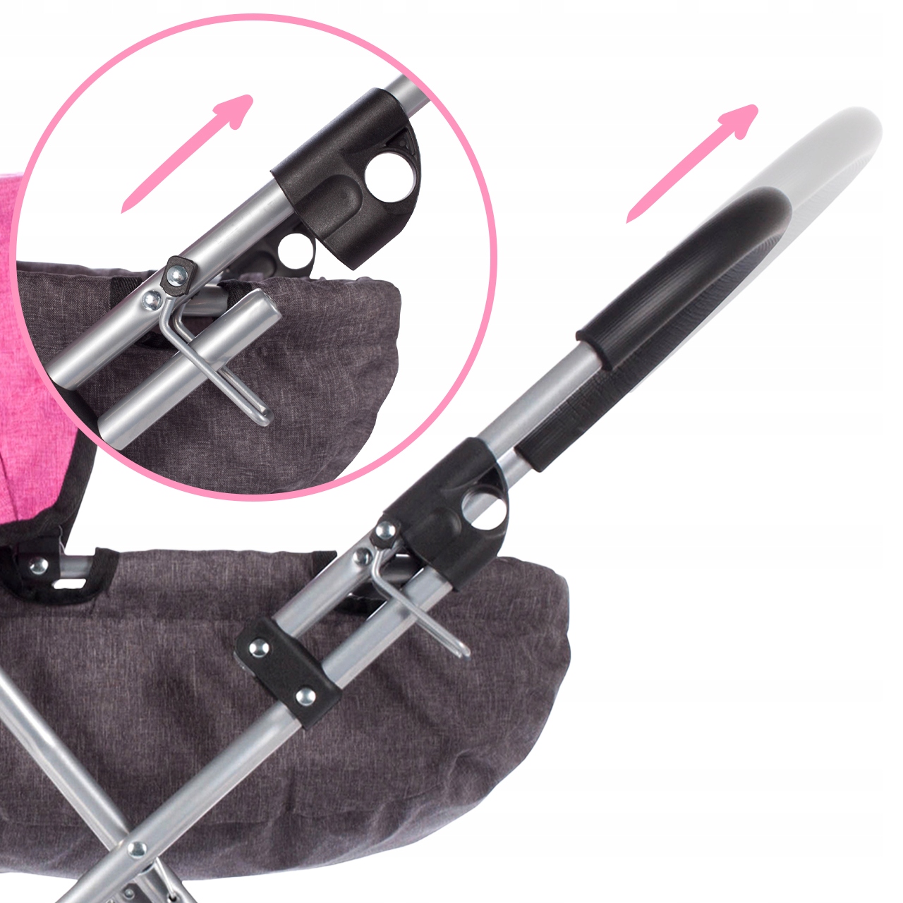 WÓZEK DLA LALEK GŁĘBOKI GONDOLA SKŁADANY RÓŻOWY TORBA REGULOWANY DASZEK Certyfikaty, opinie, atesty CE EN 71