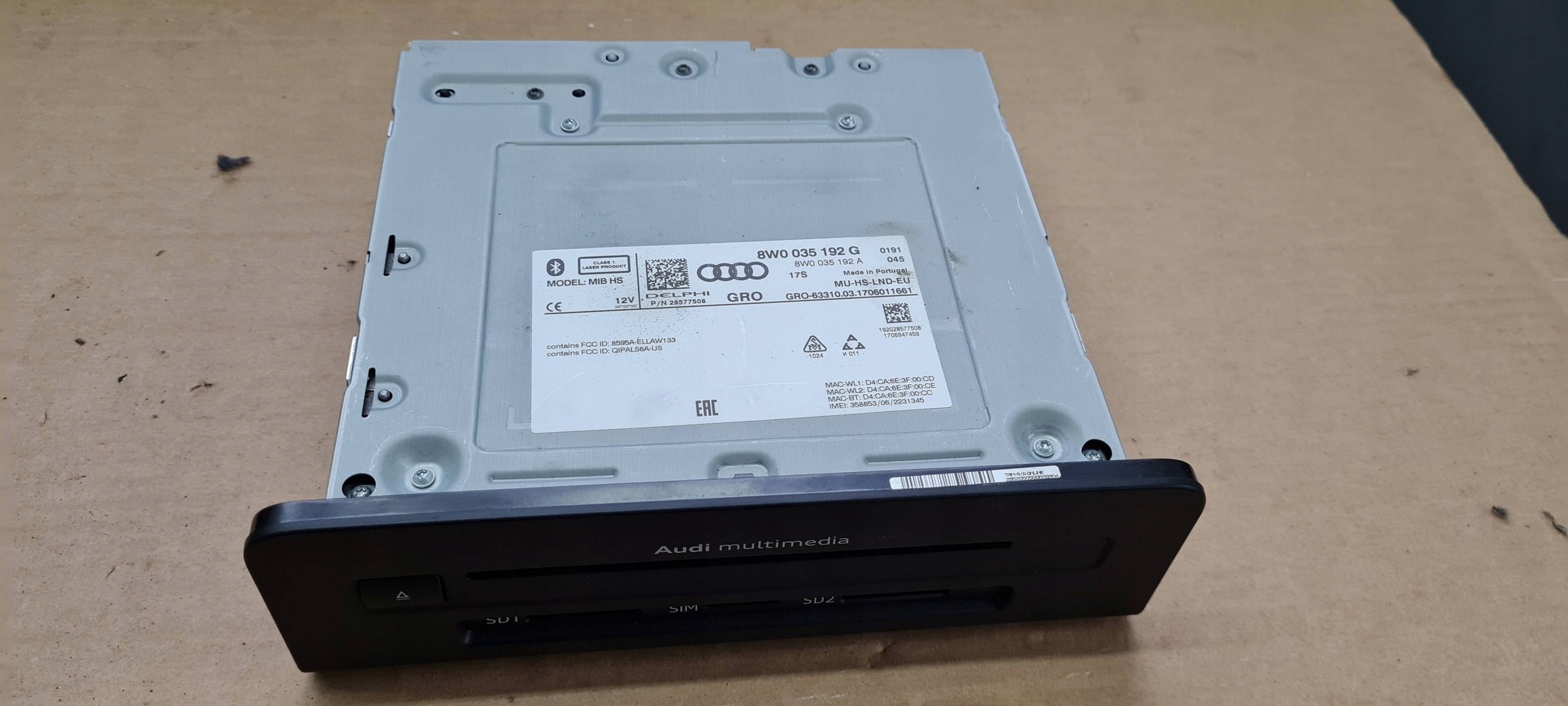 A5 8W MULTIMEDIA player MMI MIB HS 8W0035192G A4 B9 8W