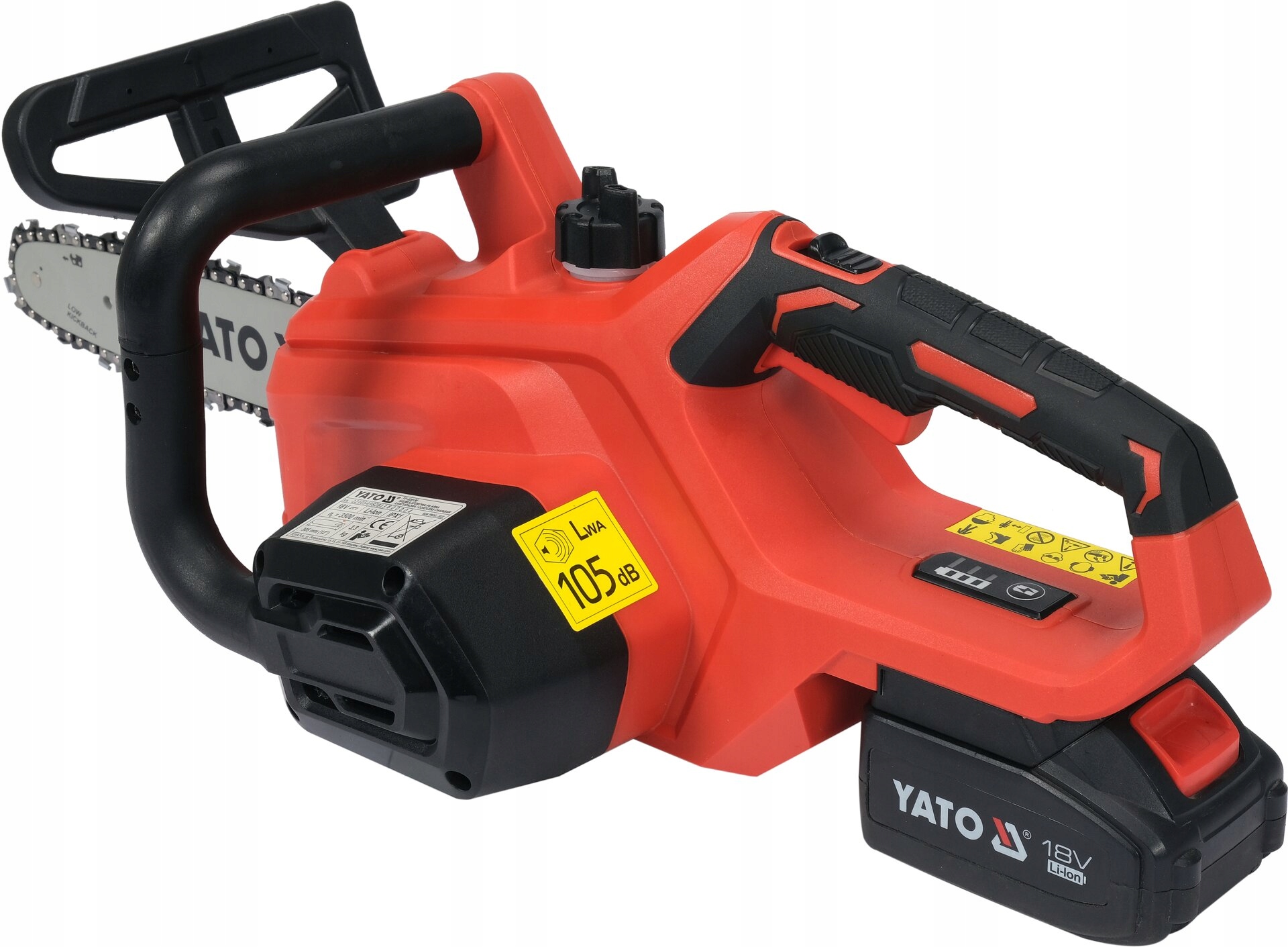 YATO Pilarka Łańcuchowa Akumulatorowa 18V 4.0Ah Zawartość zestawu .