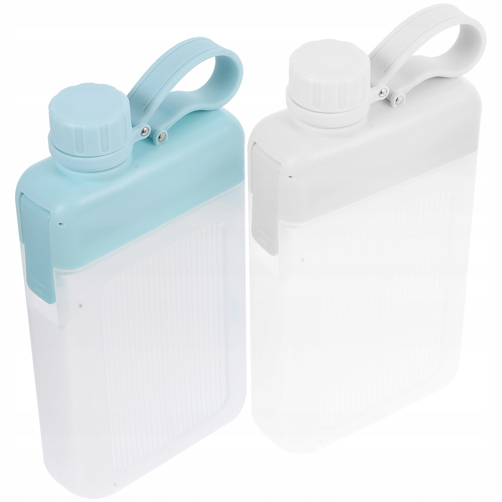 KWADRATOWA BUTELKA NA WODĘ PŁASKIE KIELISZKI SPORTOWE