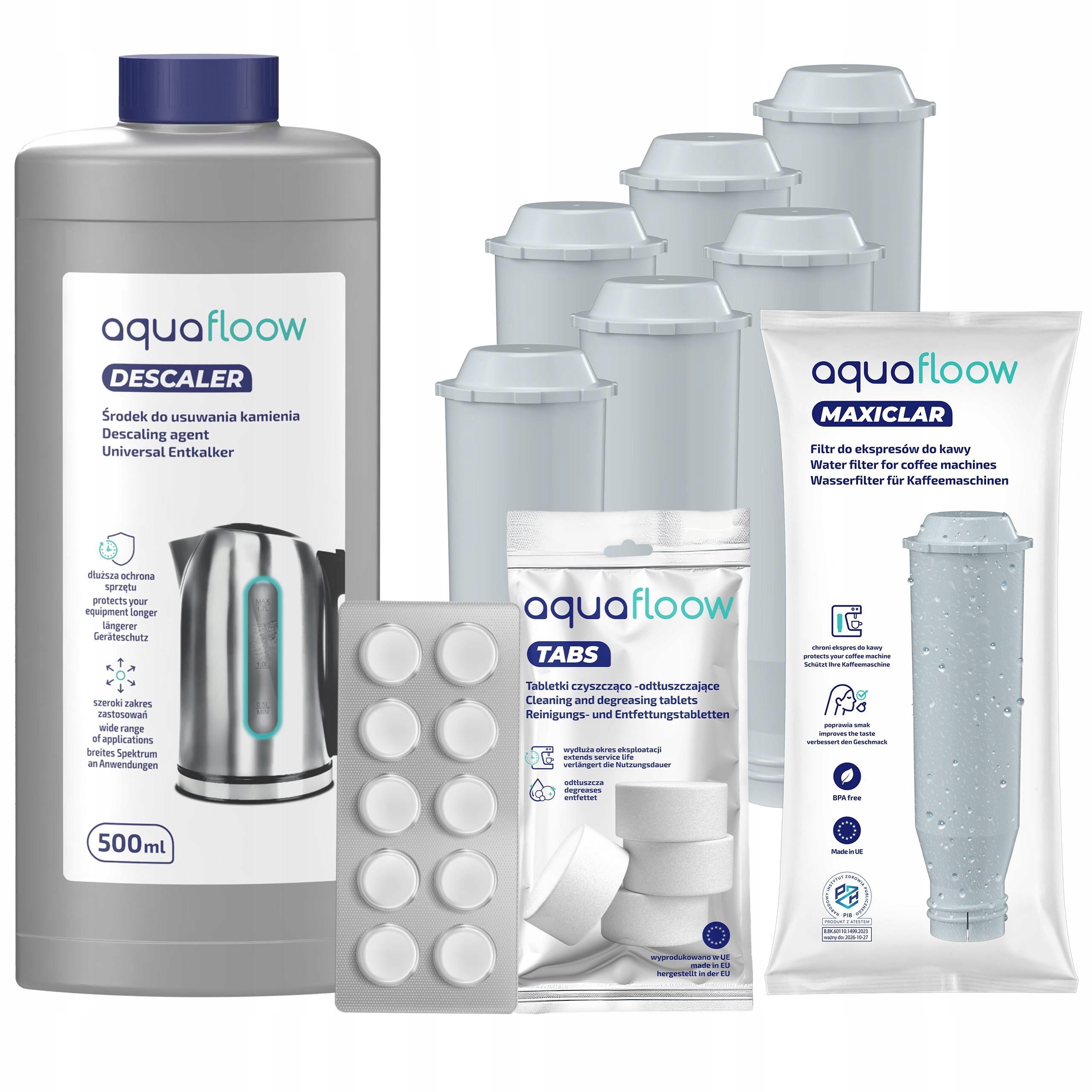 Tabletky na čištění kávovaru, odvápňovač, 6x filtr pro Krups, náhrada