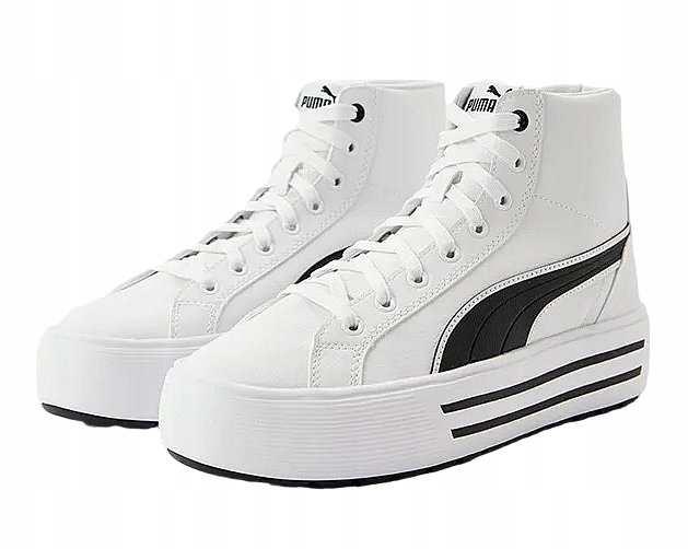 Dámské boty Puma Kaia 2.0 Mid vel.40 Bílé Vysoké Tenisky Na Platformě