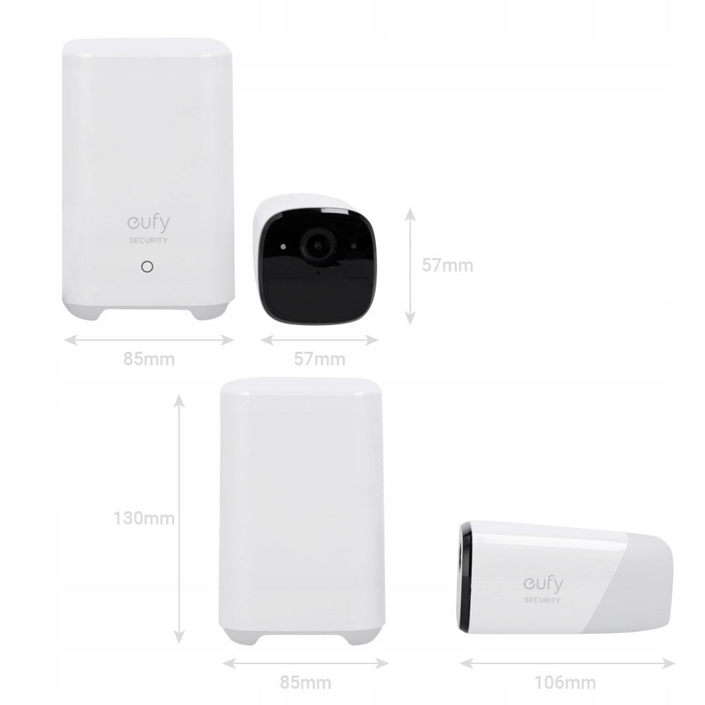 Zestaw monitoringu 2 kamery zewnętrzne ze stacją dokującą Wifi Eufy/Anker Model eufyCam 2 Pro
