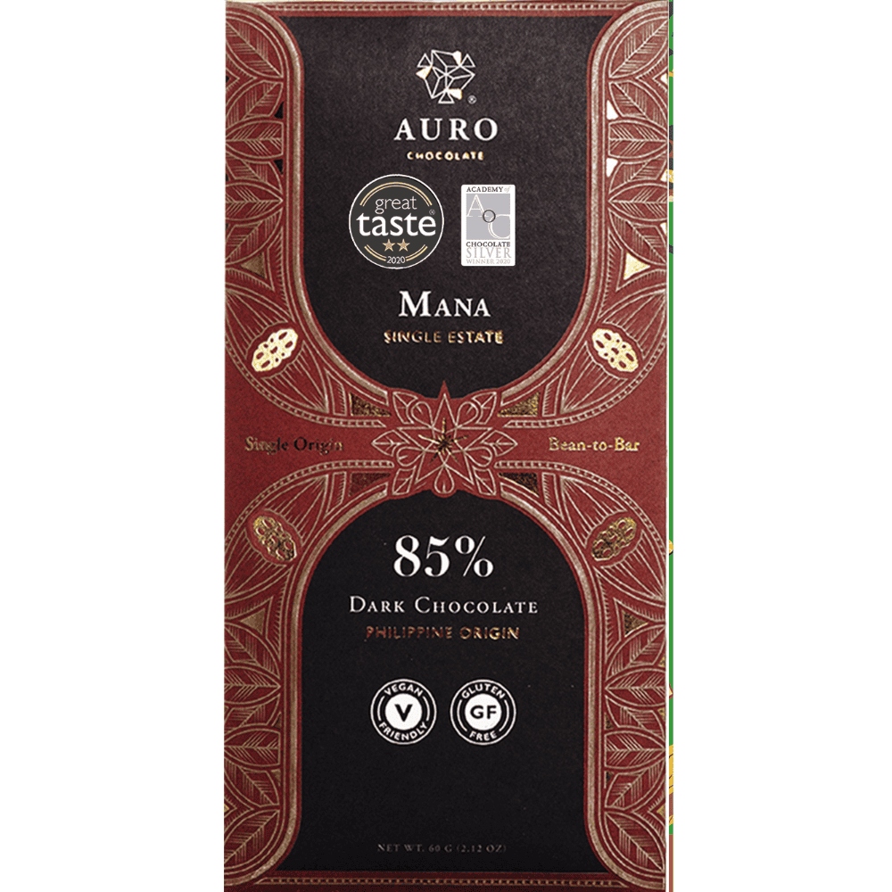 Levně 2x Auro tmavá čokoláda Mana Dark 85% 60 g