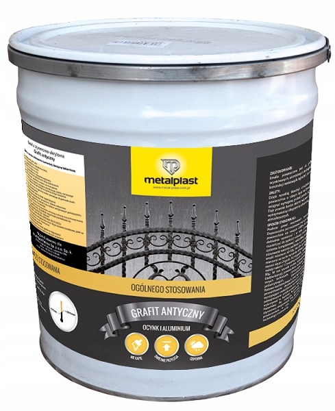Povrchová farba styrén-akrylová Grafitová antická 5L Metal-plast