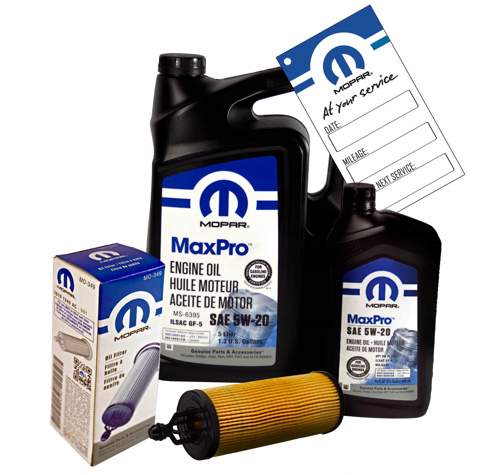 Olej Mopar 5W20 6L filter MO-349 3.6 V6 Pentastar