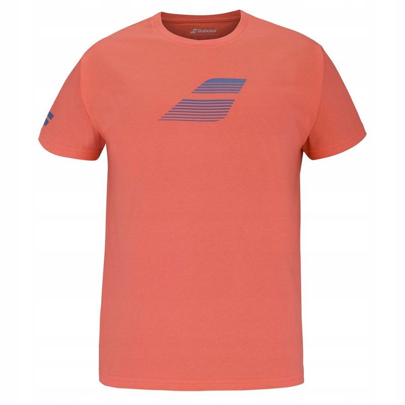Koszulka Tenisowa Męska Babolat Exercise Big Flag Tee Men Hot Coral L
