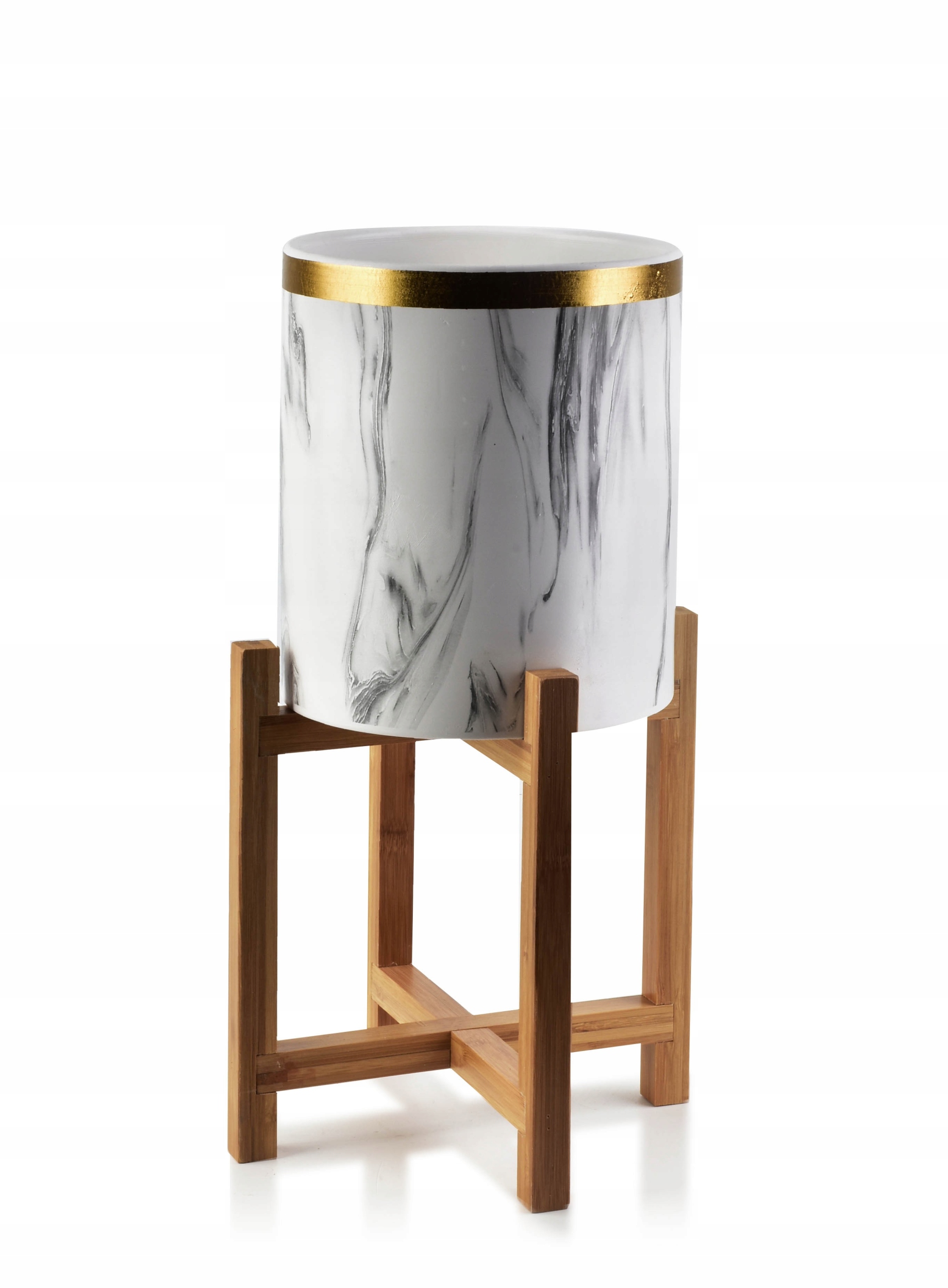 DONICZKA CERAMICZNA NA NÓŻKACH BIAŁA ZŁOTA GLAMOUR