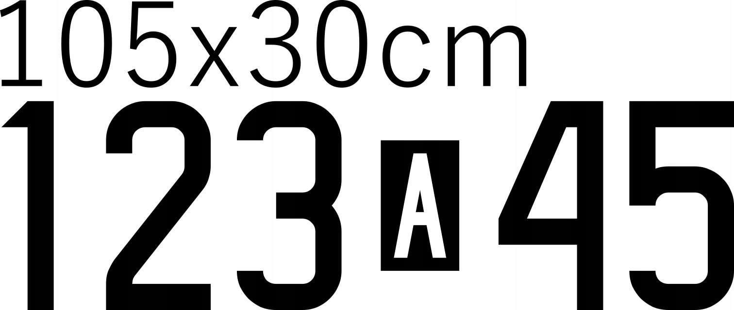 

Naklejka Numery Operacyjne 105x30cm
