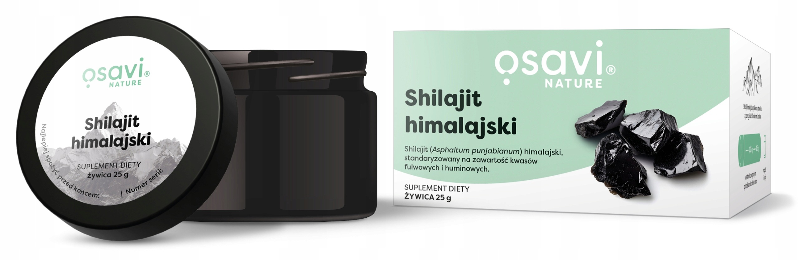 Shilajit Himalajski (Asphaltum punjabianum) 500 mg 25g Osavi
