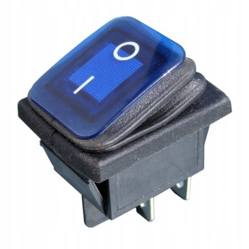 

KCD2 przełącznik 2pz 16A 12V niebieski wodoodporny