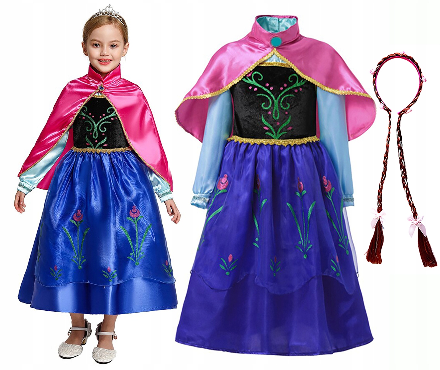 ANNA STRÓJ SUKIENKA KOSTIUM FROZEN OPASKA 110/116