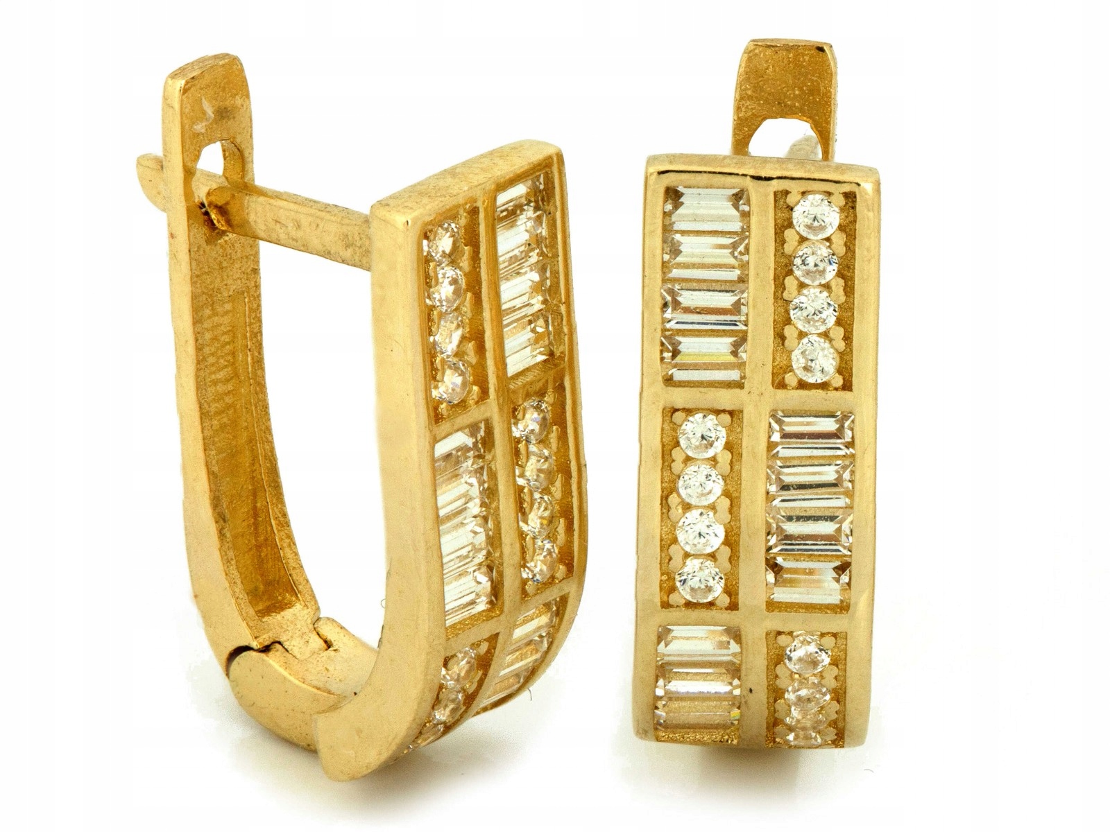 Dámské zlaté Náušnice 585 pro maminku, elegantní design