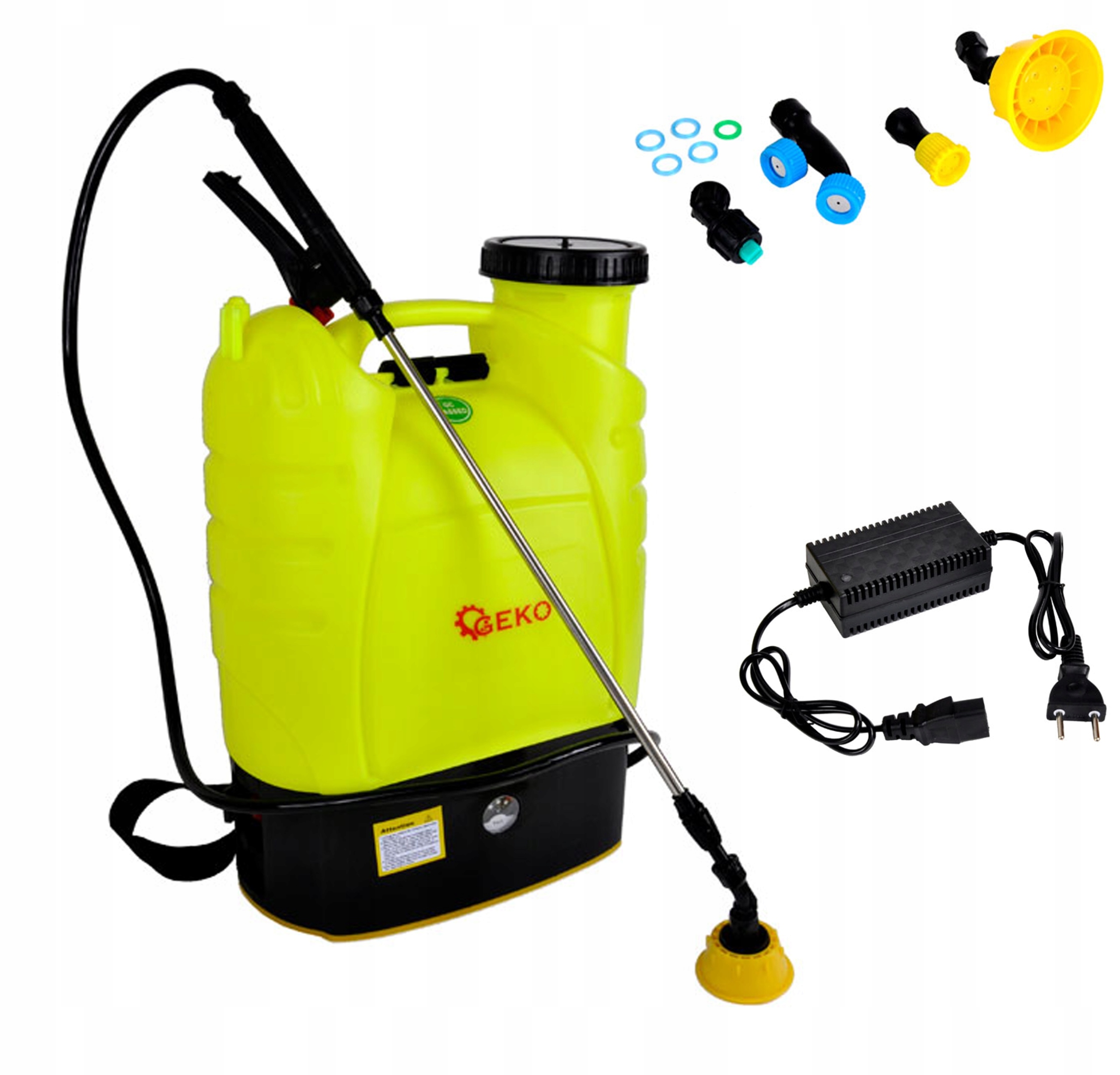 

Opryskiwacz Akumulatorowy Plecakowy 16L + 4 Dysze